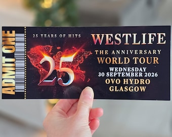 Personalized Westlife Concert Ticket | Mock Ticket Reveal