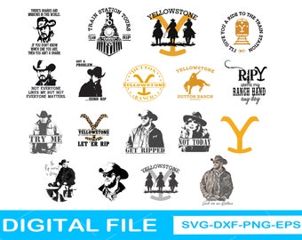 Download Yellowstone Svg Bundle - Layered SVG Cut File - Download Free Font - Best Modern Fonts Collection