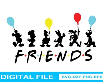 Disney Friends Svg Etsy