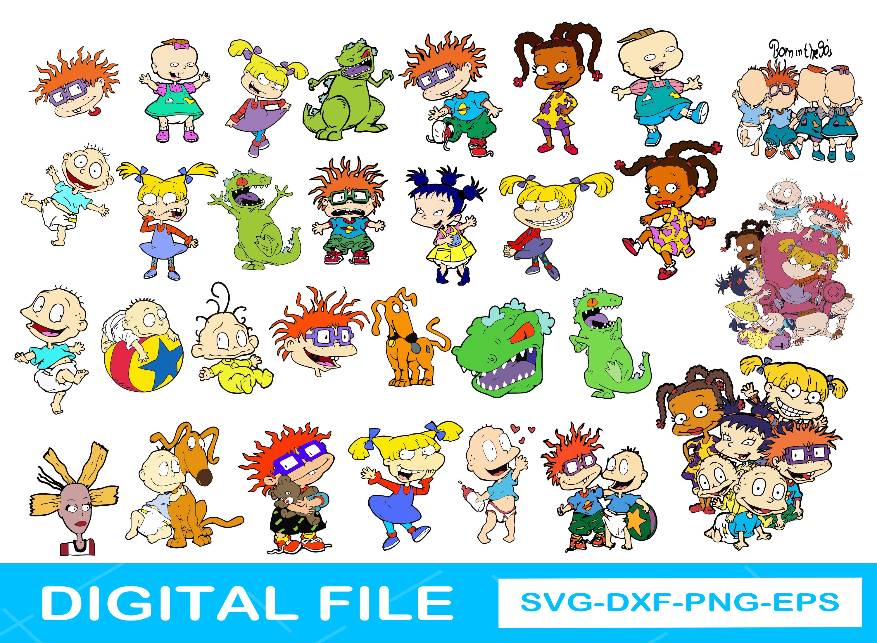 Download Rugrats Svg Cartoon Bundle Svg Tommy Chuckie Finster Svg | Etsy