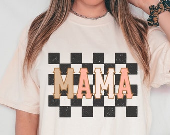 Comfort Colors® Retro floral Mama t-shirt, mom shirt for Mom for Mother&#39;s Day, Mama T-shirt, Shirt for Mom for Mother&#39;s Day, Mama t-Shirt