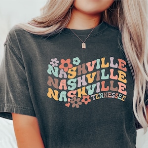 Nashville Tee, Nashville T-shirt, Music City, Tennessee Tee, Vintage Inspired Cotton T-shirt, , Unisex Tee, Comfort Colors T-shirt