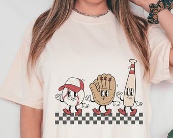 Comfort Colors Baseball Shirt,Baseball vibes, Custom Baseball Shirt, Game Day Shirt, Mom Baseball Shirt,Retro baseball shirt