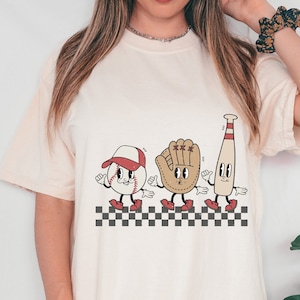 Camisa de béisbol Comfort Colors, vibraciones de béisbol, camisa de béisbol personalizada, camisa del día del juego, camisa de béisbol de mamá, camisa de béisbol retro