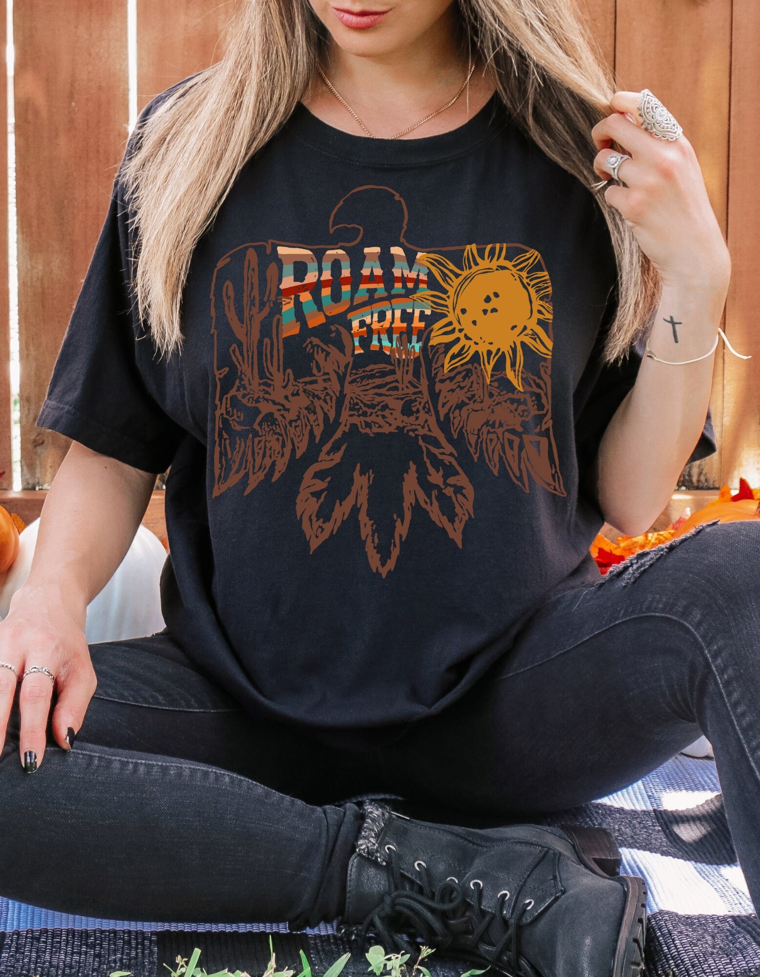 Roam Free Thunderbird Shirt, Thunderbird Shirt, Indian Thunderbird Shirt, Native Thunderbird, Cowboy Shirt, Texas Shirt