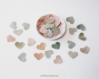 Eucalyptus Heart Punched Confetti | Eco-Friendly Table Scatter