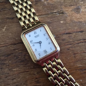Montre Deluxe Seiko Plaqué Or avec Bracelet Plaqué Or, Annees 1980