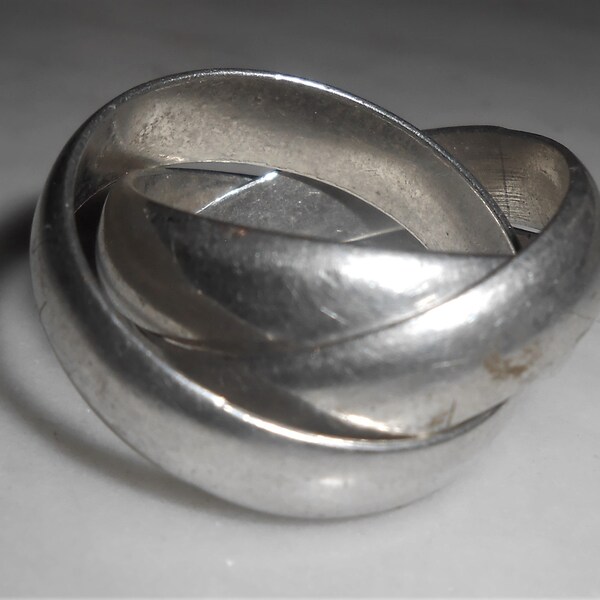 Henry, bague vintage moderniste en bronze doré, années 50/60