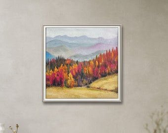 Fall Trees Wall Art Lovely Handpainted Autumn Landscape Striking Autumn Shades Ideal Living Room Decor Great Birthday Gift for Nature Lovers