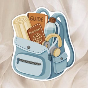 Sticker voor reisrugzak - Reisaccessoires - Sticker voor dagboek, plakboek en planner - Globe-Trotter Stationery