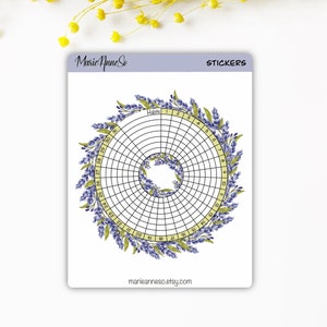 Sticker Habit Tracker - Fleurs, Lavande I Sticker Planner | autocollants de nature, autocollant floral, stickers suivi des habitudes