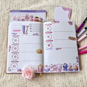 Sheet of stickers for notes & frames | Organizer stickers | To-do and memo stickers | Soft stationery image 13