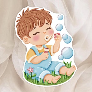 Grand Autocollant sur le thème l'Enfance et du Printemps – Sticker parfait pour Journal, Planner et Scrapbooking