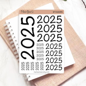 Adesivos 2025 - Planner, Agenda e Folha de Adesivos para Diário - Planejamento Anual e Mensal