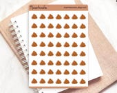 Sticker Sheet Suivi Transit Kawaii | Poop Tracker Stickers Bullet Journal | Stickers Fonctionnels Santé Digestive | Habit Tracker Planner