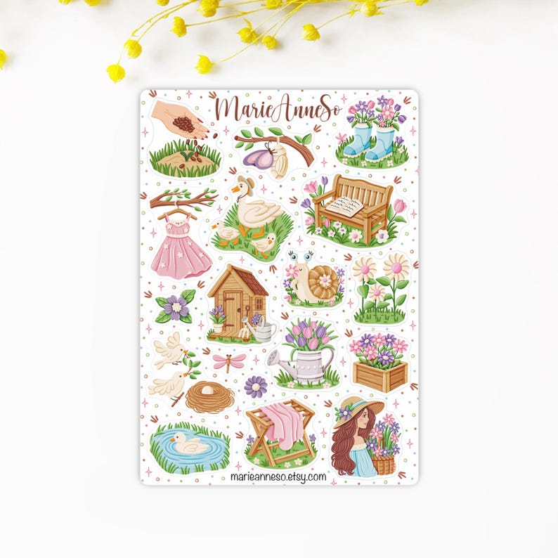 Spring Garden Sticker Bundle – Spring Garden Sticker Bundle, Planner ...