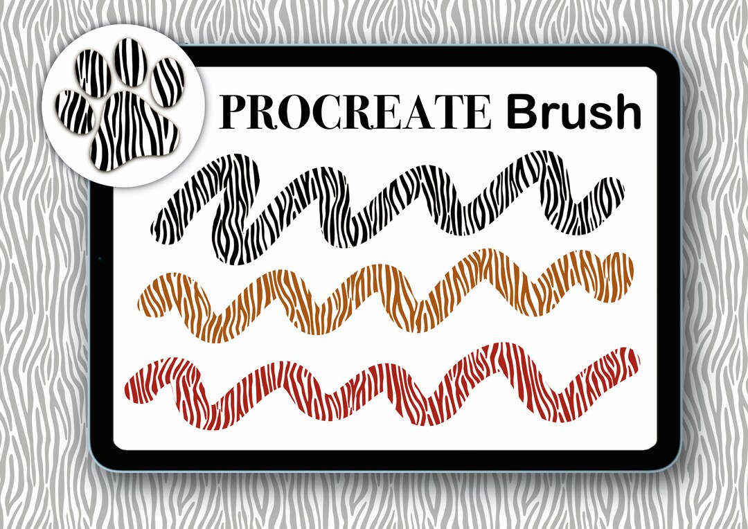 Zebra Procreate Brush Procreate Brushes Leopard Brush Etsy