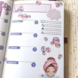 Sheet of stickers for notes & frames | Organizer stickers | To-do and memo stickers | Soft stationery image 2