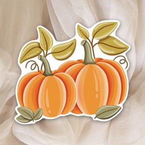 Autocollant Automne Citrouilles - Grand Sticker pour Planner, Scrapbook, Bujo, Agenda | Stickers de Saison, Décoration Automnale