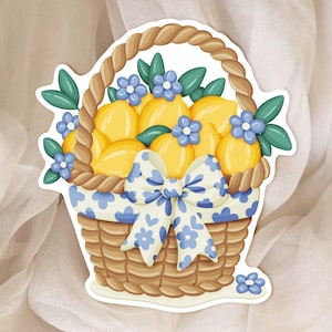 Autocollant Livre, Citron, Fleurs - Thème été - Sticker pour Journal, Scrapbook et Planner - Papeterie Voyageuse