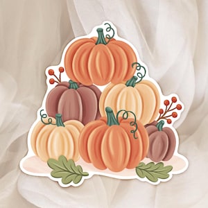 Autumn Pumpkin Stickers - Stickers for Planner, Scrapbook, Agenda | Seasonal Stickers, Fall Decoration