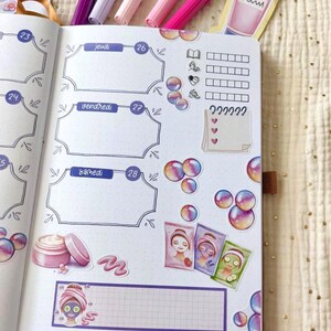Sheet of stickers for notes & frames | Organizer stickers | To-do and memo stickers | Soft stationery image 6