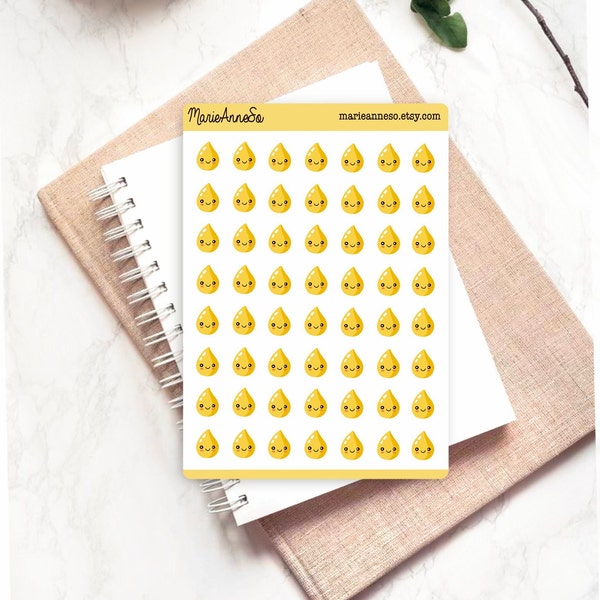 56 potty training stickers - Pee drops stickers - planner stickers, Potty training, Habit tracker sticker, Potty Stickers, Water intake