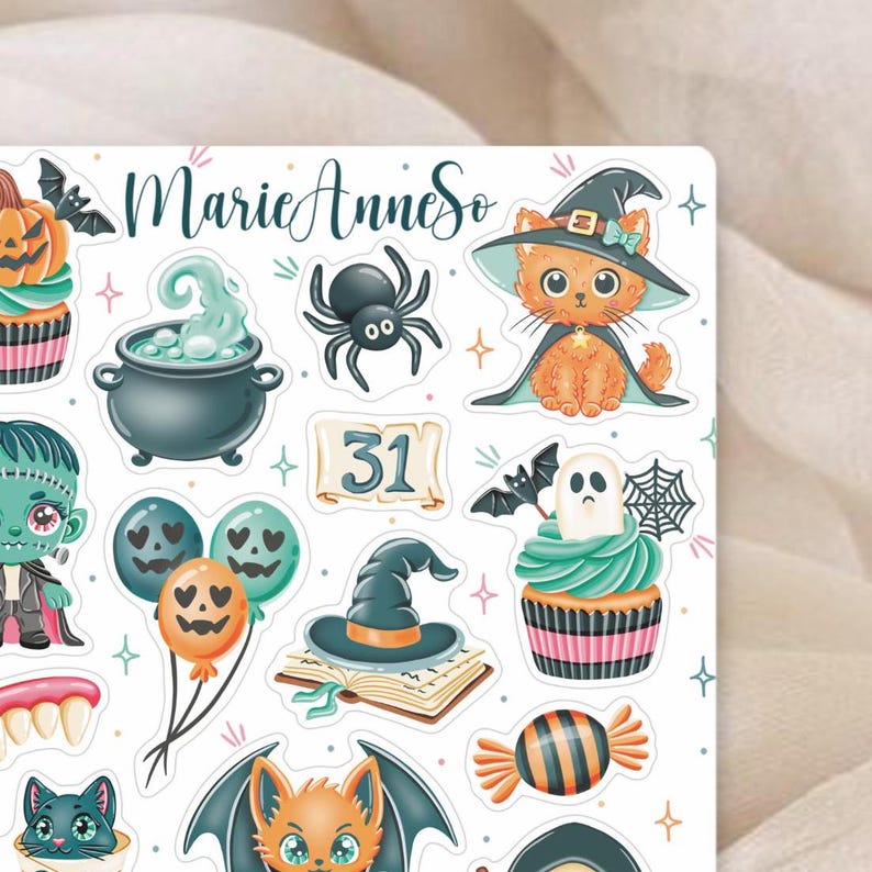 29 Halloween Stickers - Autumn Planner Stickers, Fall Stickers, Pumpkin ...