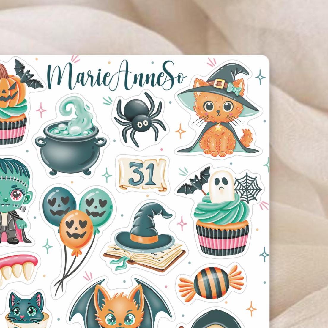 29 Halloween Stickers - Autumn Planner Stickers, Fall Stickers, Pumpkin ...
