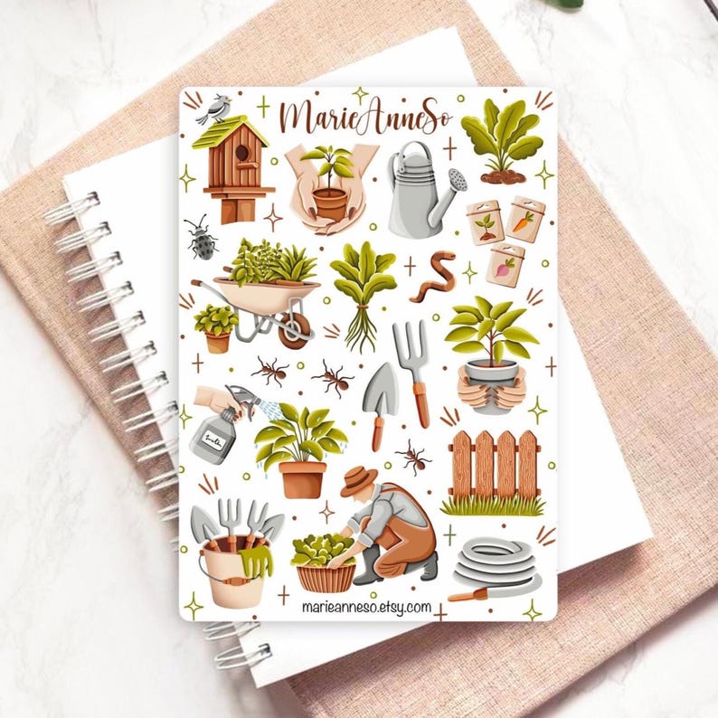 Gardening Stickers, Vegetable Garden – Gardening Stickers, Garden Planner Stickers, Botanical ...