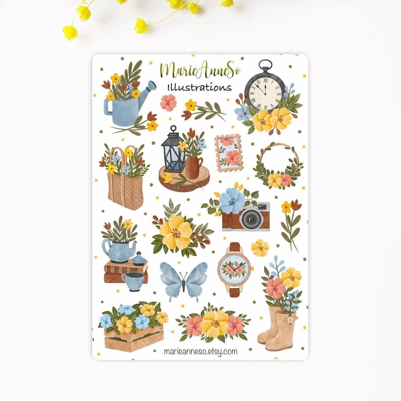 Sticker Sheet Wildflowers Cottagecore | Spring Stickers | Botanical ...