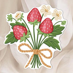 Autocollant Bouquet de Faises - Sticker Fleuris pour Agenda, Scrapbook et Planner - Ambiance Cocooning et Florale - Autocollant Fleuri