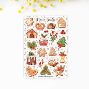 Christmas Sticker Sheet - Festive Cookies and Sweets | Winter Planning and Decorating Stickers for Journal, Planner