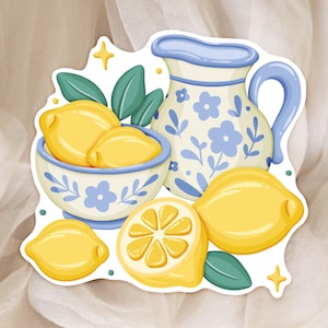 Autocollant sur le Thème des Citrons et de l'été - Limonade sticker - Autocollant pour Journal, Scrapbook et Planner - Papeterie Estivale