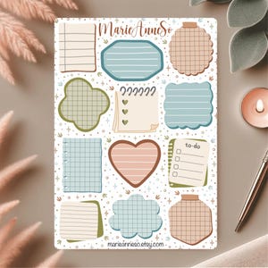 Feuille d’Autocollants Notes & To Do List – Stickers pour Planner, Journal et Scrapbooking - Stickers Organisation