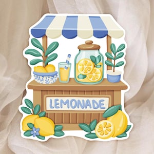 Autocollant sur le Thème des Citrons et de l'été - Sticker pour Journal, Scrapbook et Planner - Papeterie