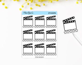 9 "5 Star"-stickers - beoordeling en rangschikking van films en series - Plannerstickers, trackingstickers, bullet journal