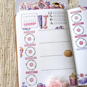 Sheet of stickers for notes & frames | Organizer stickers | To-do and memo stickers | Soft stationery image 11