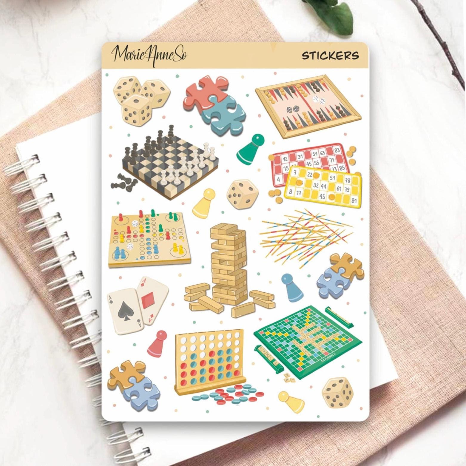 Board Game Sticker Sheet – Stickers for Journals, Planners, and ...