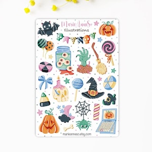 29 Halloween stickers - Autumn planner stickers, Fall stickers, Pumpkin stickers - Scrapbook Stickers, Bullet Journal Sticker