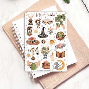 Feuille dautocollants Lune, Ciel, Oracle, Astrologie Stickers Bullet Journal, Autocollants de planificateur, Sticker Scrapbook image 4