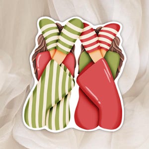 Autocollant Noël – Chaussettes de Noël - Thème Noël & Hiver - Sticker parfait pour la Décoration de Planner, Journal et Scrapbook