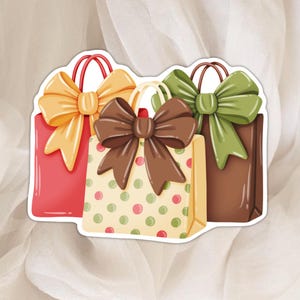 Autocollant Cadeaux de Noël – Thème Noël & Hiver - Sticker parfait pour la Décoration de Planner, Journal et Scrapbook
