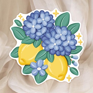 Autocollant sur le Thème des Citrons et de l'été - Sticker pour Journal, Scrapbook et Planner - Papeterie Estivale