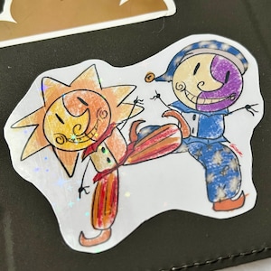 Sun and moon stickers