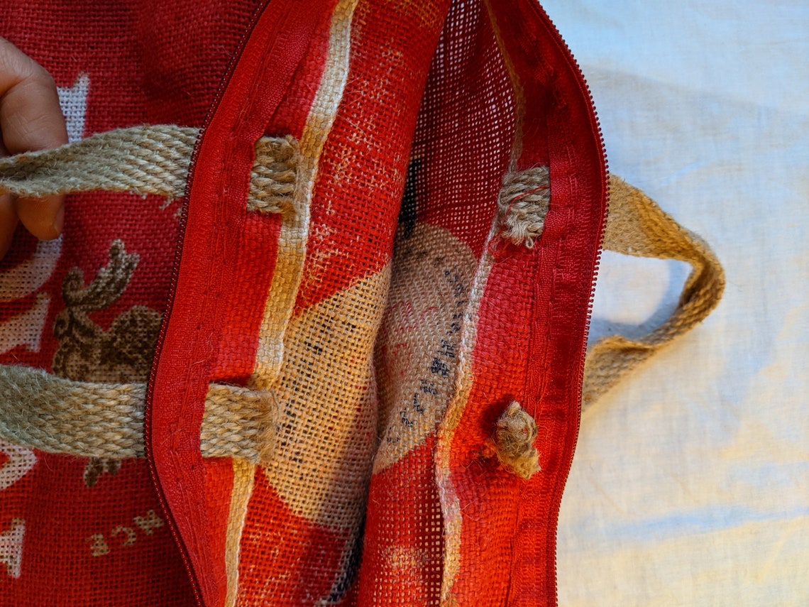Upcycled Tote Bag Royal Basmati Rice Bag Durable Utility Etsy