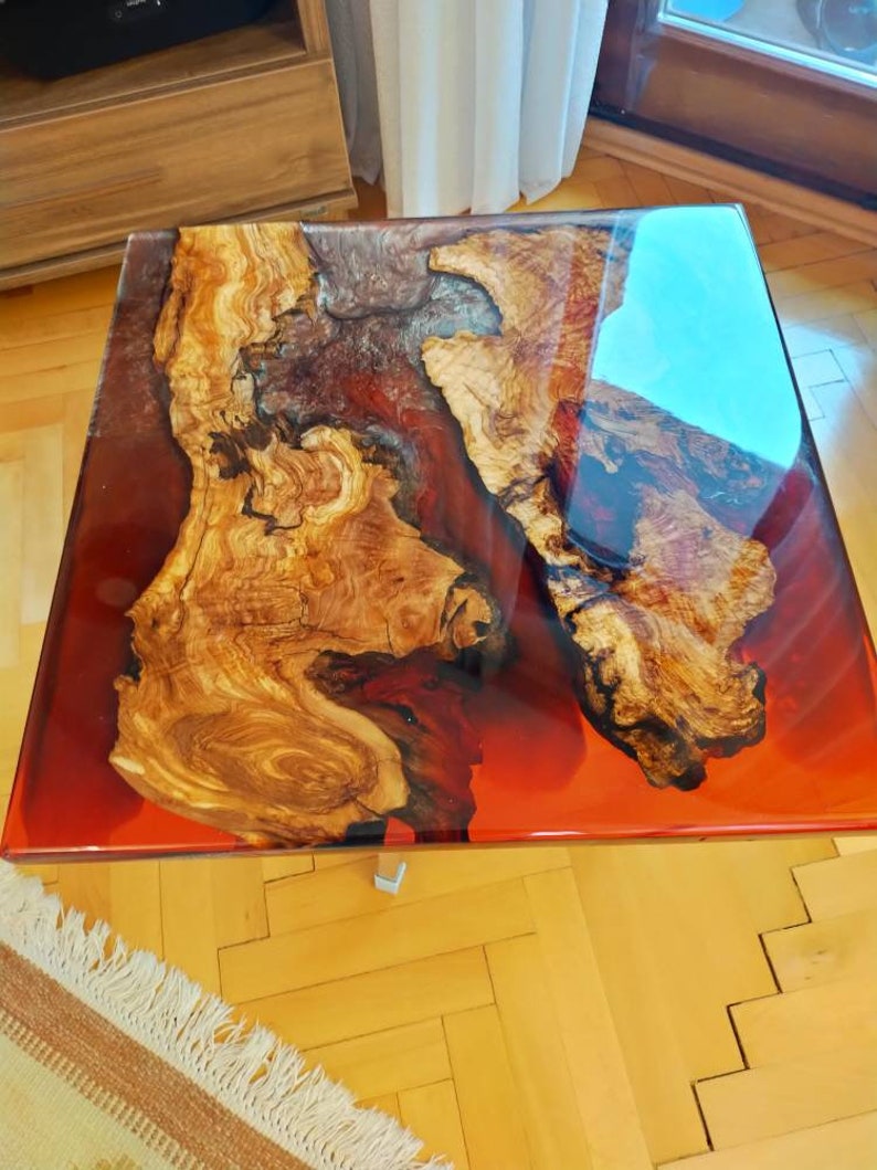 Resin wooden table top