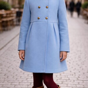 Children outerwear sewing pattern coat and beret set