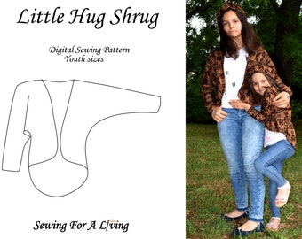 Dolman Shrug | Bolero | Cardigan Spring / Fall PDF Sewing Pattern For Children