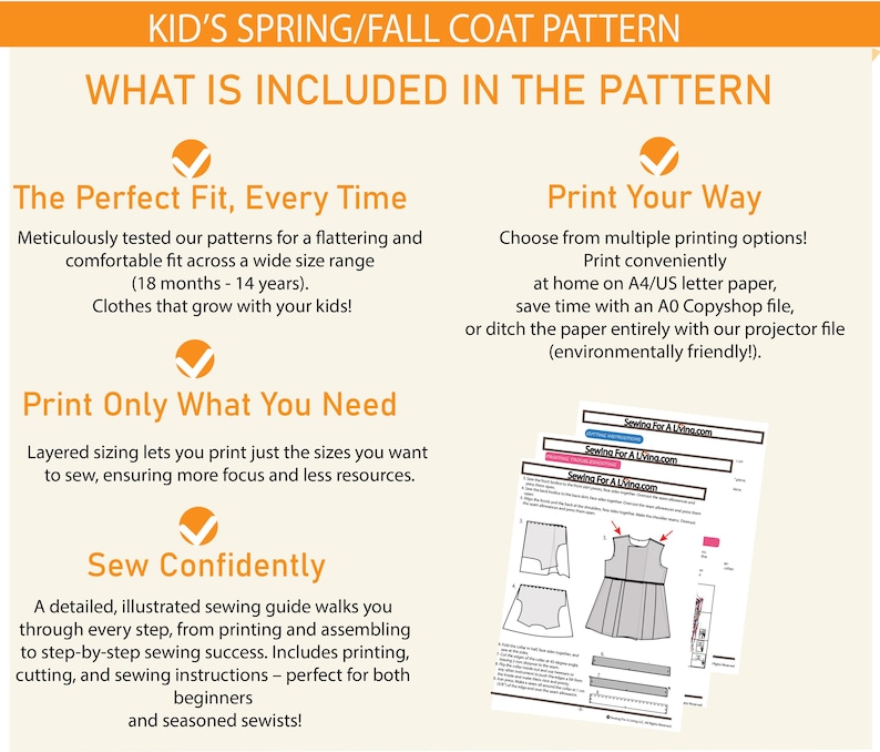 Sewing tutorial for double brested classic coat and matching beret in a wide range of sizes.